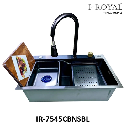 Combo Chậu vòi rửa chén I-ROYAL IR-7545CBNSBL