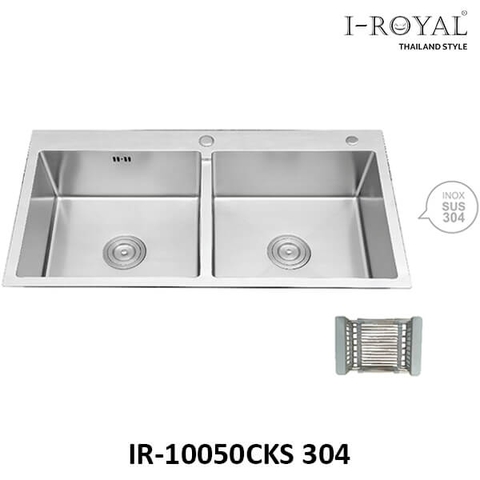 CHẬU RỬA CHÉN BÁT INOX 304 ĐÚC CAO CẤP I-ROYAL IR-10050CKS 304