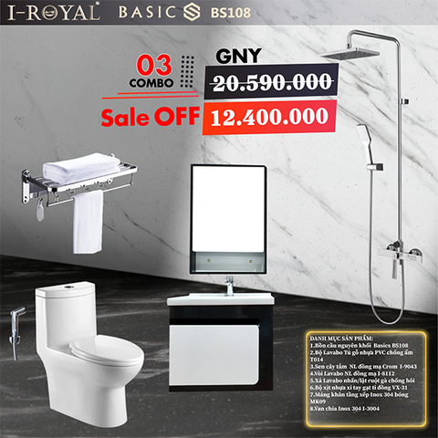 Combo thiết bị vệ sinh 8 món - Combo 03