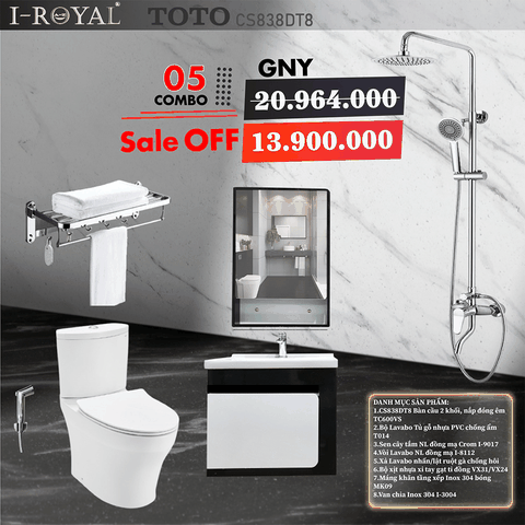 Combo thiết bị vệ sinh 8 món - Combo 05