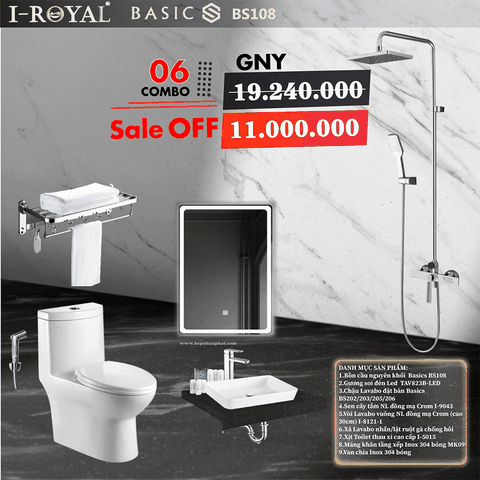 Combo thiết bị vệ sinh 9 món - Combo 06