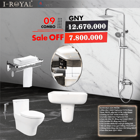 Combo thiết bị vệ sinh 9 món - Combo 09