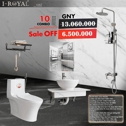 Combo thiết bị vệ sinh 10 món - Combo 10