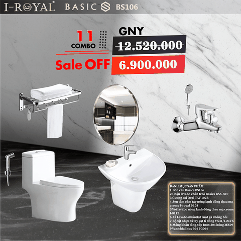 Combo thiết bị vệ sinh 9 món - Combo 11