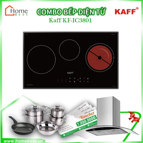 (Combo) Bếp từ kết hợp hồng ngoại Kaff KF-IC3801