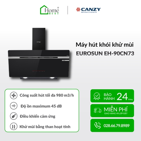 Máy hút khói, hút mùi kính vát Eurosun EH - 90CN73