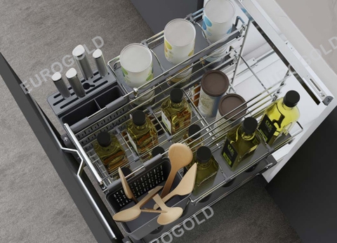 Giá dao thớt nan Oval, ray giảm chấn Eurogold EPV