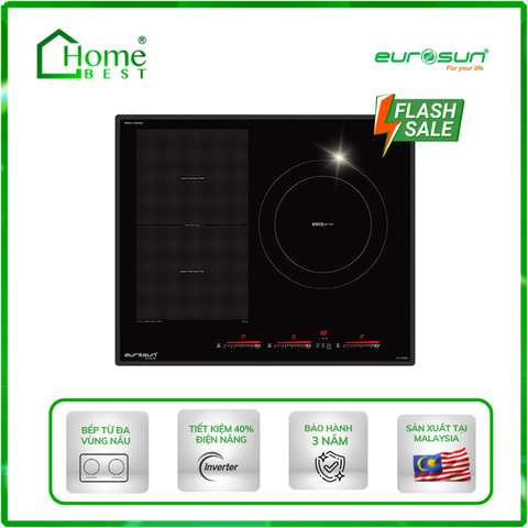 Bếp từ 3 vùng nấu Eurosun EU-T906G