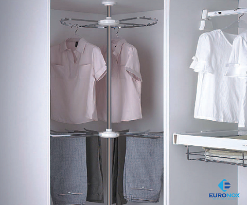 Kệ góc để đồ đa năng 3 tầng màu cà phê Euronox EUA3270