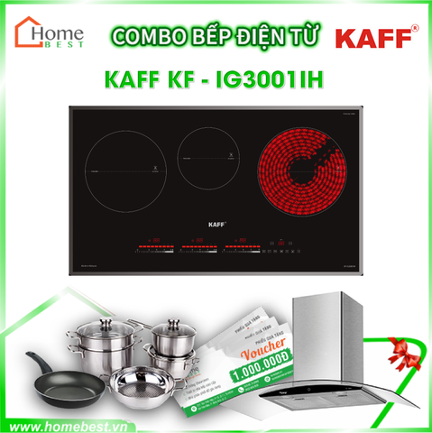 (Combo) Bếp từ kết hợp hồng ngoại Kaff KF-IG3001IH