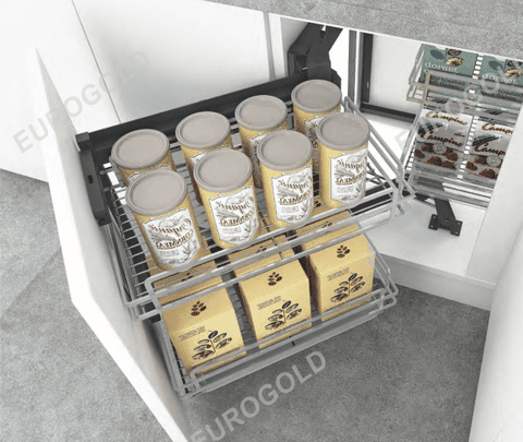 Giá liên hoàn nan dẹt, ray âm giảm chấn, Eurogold EPL101 (trái)/ EPL102 (phải)