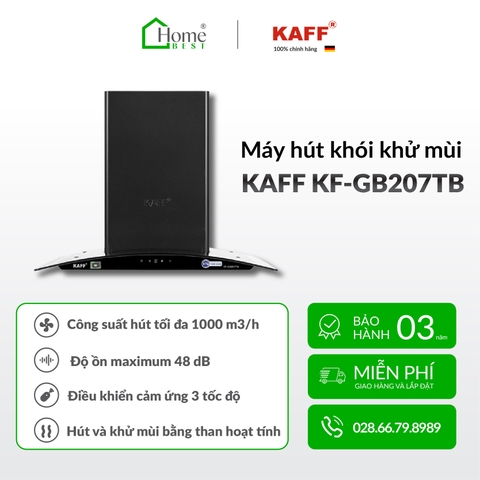 Máy hút khói, hút mùi kính cong KAFF KF-GB207TB