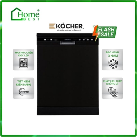 Máy rửa chén bát độc lập Kocher KDEU-8818BL