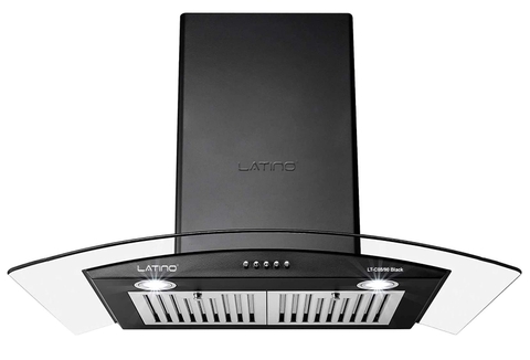 Máy hút khói, hút mùi kính cong Latino LT - C05/90 Black