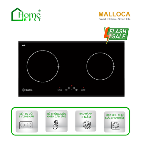 Bếp từ đôi Malloca MH-02I D