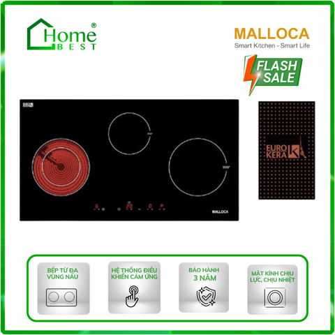 Bếp từ kết hợp hồng ngoại Malloca MH-03IRB BR