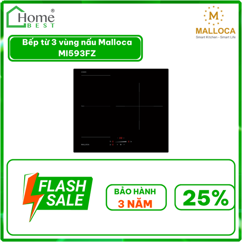 Bếp từ 3 vùng nấu Malloca MI593FZ