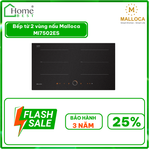 Bếp từ 2 vùng nấu Malloca MI7502ES