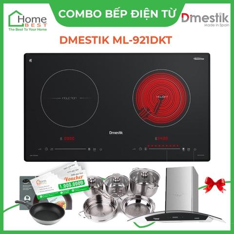 (Combo) Bếp từ kết hợp hồng ngoại Dmestik ML 921 DKT