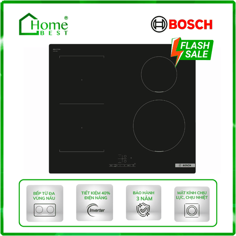 Bếp từ đa vùng nấu Bosch PWP611BB5E Serie 4