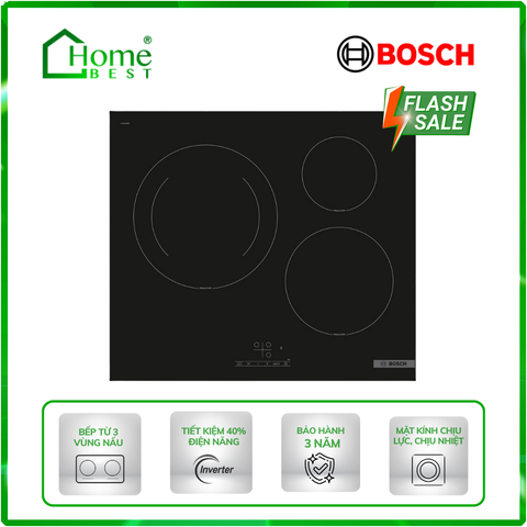 Bếp từ 3 vùng nấu Bosch PUJ611BB5E Serie 4