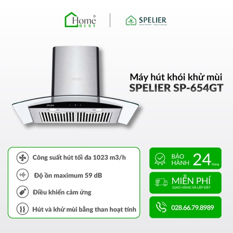 Máy hút khói, hút mùi kính cong Spelier SP - 654GT