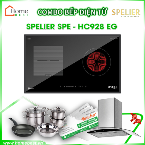 (Combo) Bếp điện từ kết hợp hồng ngoại Spelier SPE-HC928 EG