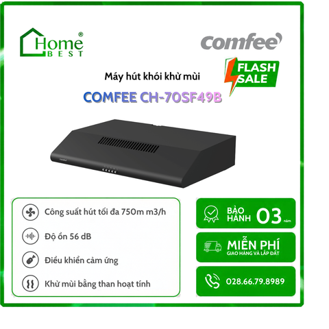 Máy hút khói, hút mùi cổ điển COMFEE CH-70SF49B