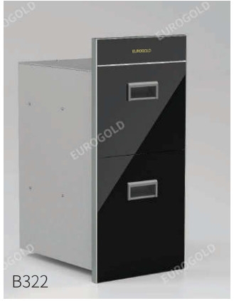 Thùng gạo gương 2 tầng Eurogold B322 đen/B323 bạc