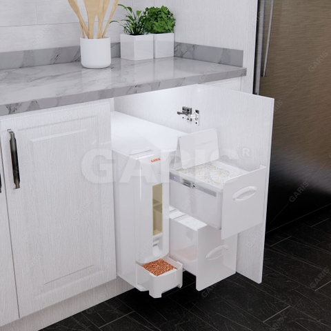 Thùng gạo nhựa ABS cao cấp, cánh mở Garis GR09.45