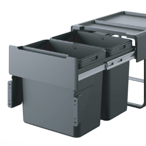 Thùng rác âm tủ 2 ngăn Ultraz ULDB 44L / ULDB 60L