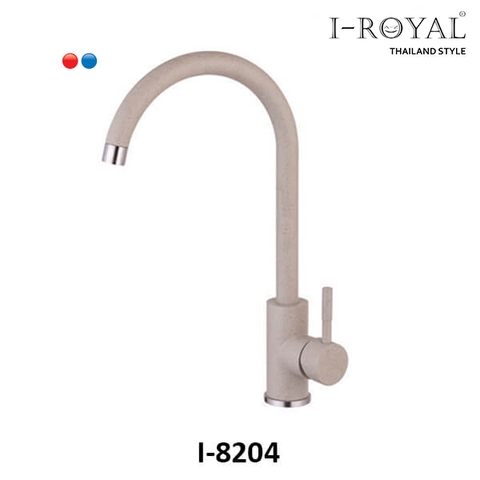VÒI RỬA CHÉN NÓNG LẠNH VÂN ĐÁ I-ROYAL I-8204 INOX