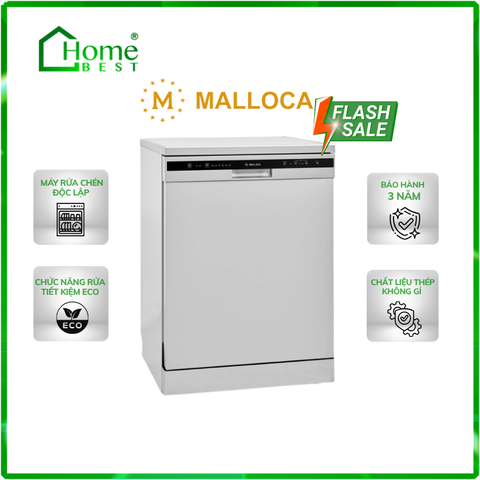 Máy rửa chén độc lập Malloca WQP12-5201AD