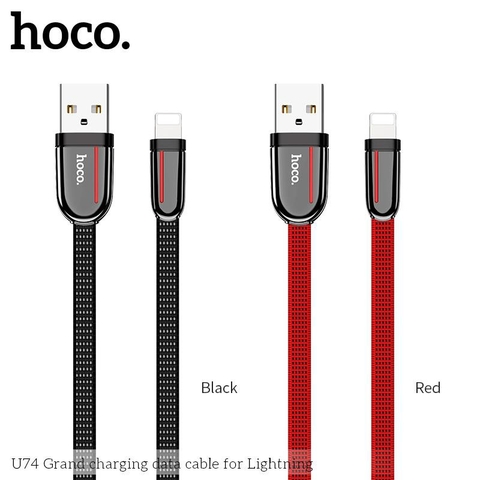 Cáp Sạc Nhanh 2.4A Hoco U74 Lightning - Micro-TypeC - Dài 1.2m - Hàng chính hãng