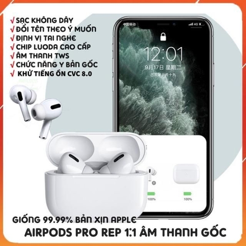 TAI NGHE AIRPOD PRO CHIP LOUDA CHECK SETTING