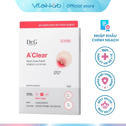 Dr.G Miếng dán mụn A'Clear Spot Cure Patch 39pcs