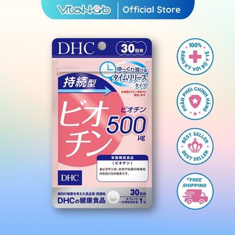 Viên uống DHC Biotin ngăn rụng tóc, hỗ trợ mọc tóc Biotin gói 30 viên (30 Ngày)