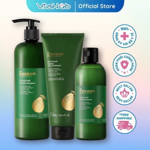 Dầu gội/xả bưởi Cocoon giúp giảm gãy rụng và làm mềm tóc 310ml