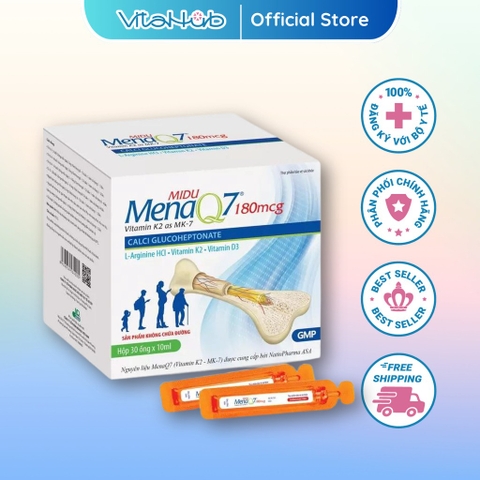 Midu MenaQ7 180mcg - Phát triển chiều cao cho trẻ em và giúp xương dài và chắc khỏe