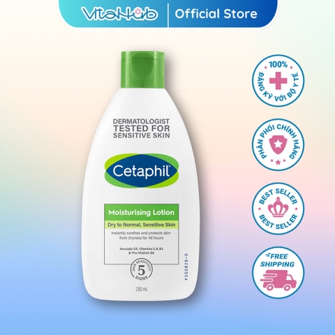 Sữa dưỡng ẩm toàn thân và da mặt Cetaphil Moisturising Lotion 200ml