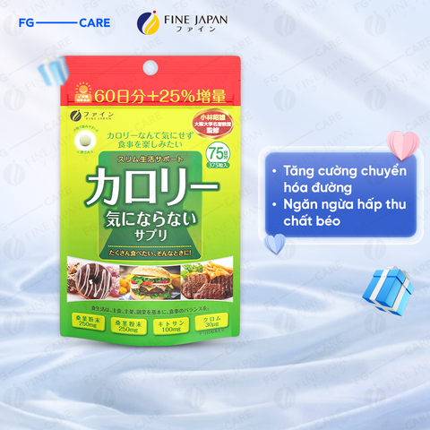Viên uống giảm cân cao cấp Fine Japan Calories Burn Chitosan 375 viên