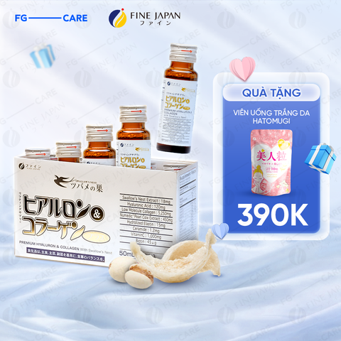 Nước uống Fine Japan Hyaluron & Collagen with Swallow's Nest 10 Chai x 50ml