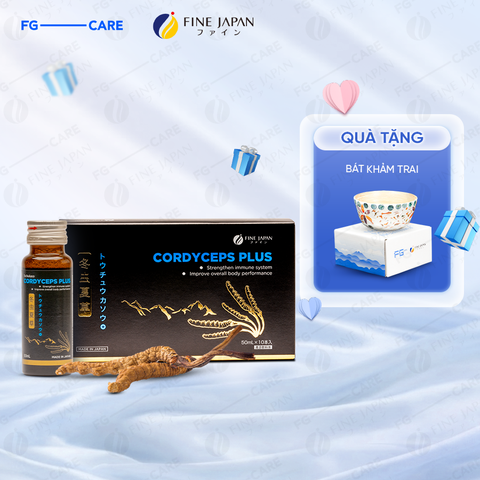 Nước uống Đông trùng hạ thảo Fine Japan Cordyceps Plus 10 Chai x 50ml