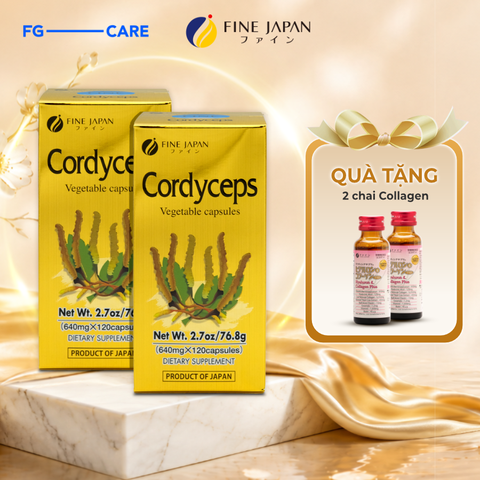 (Combo 2) Viên Uống Đông Trùng Hạ Thảo 120 Viên Fine Japan Cordyceps 120 viên