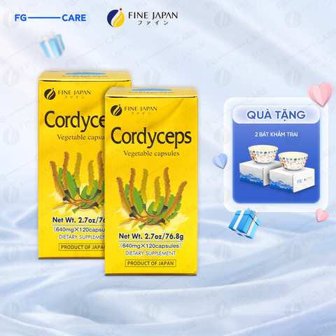 (Combo 2) Viên Uống Đông Trùng Hạ Thảo 120 Viên Fine Japan Cordyceps 120 viên