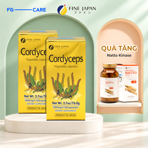 (Combo 2) Viên Uống Đông Trùng Hạ Thảo 120 Viên Fine Japan Cordyceps 120 viên