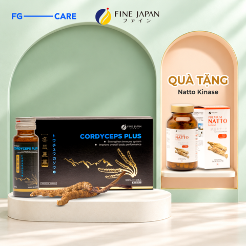 Nước uống Đông trùng hạ thảo Fine Japan Cordyceps Plus 10 Chai x 50ml