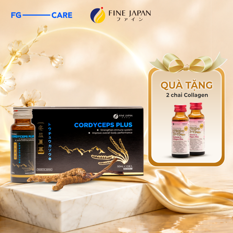 Nước uống Đông trùng hạ thảo Fine Japan Cordyceps Plus 10 Chai x 50ml