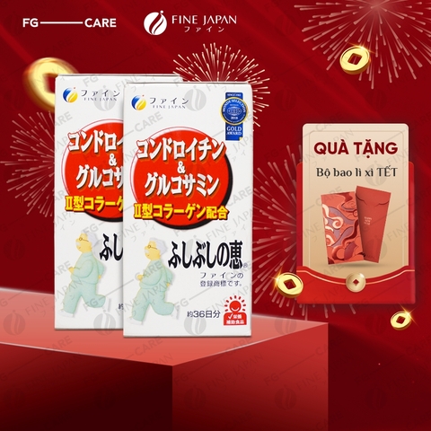 (Combo 2) Hộp Viên Uống Hỗ Trợ Xương Khớp Fine Japan Glucosamine & Chondroitine 545 Viên
