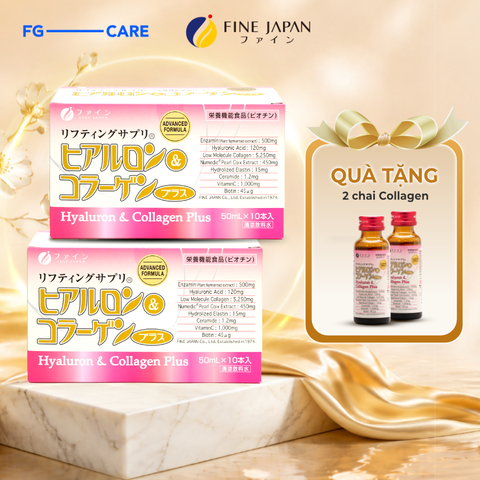 (Combo 2) Nước Uống Dưỡng Da Fine Japan Hyaluron & Collagen Plus